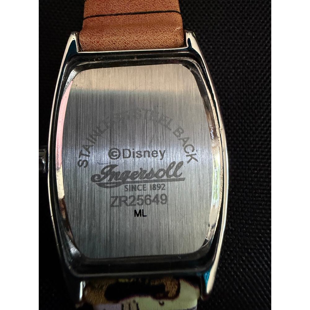 VTG Disney Mickey Mouse "Through the Years" Tonneau Watch comic strip dial& band - Picture 3 of 9